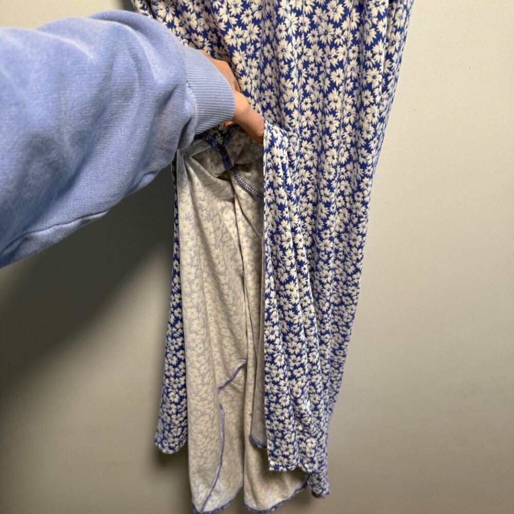 Urban Outfitters | Dresses | Urban Outfitters Ashley Blue Floral Midi Dress Med - Picture 5 of 11